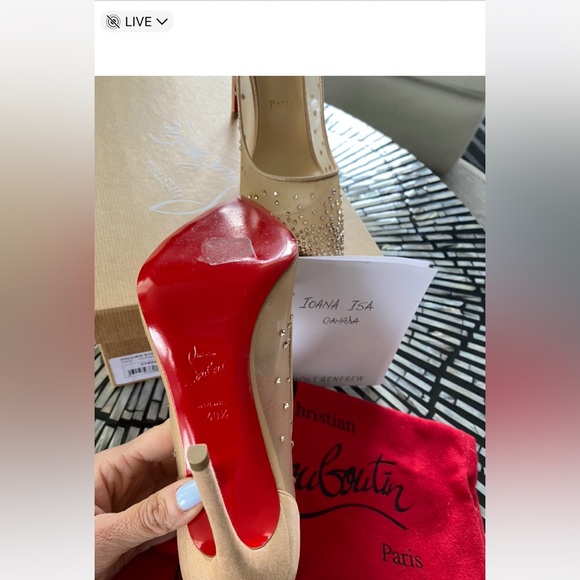 Christian Louboutin shoes size 9 9.5 Pigalle Strass - Picture 2 of 4